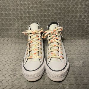 White Platform Converse
